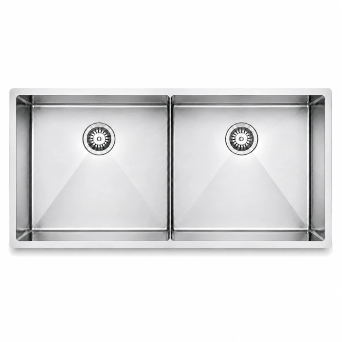 Regio 1084520 Series Pressed Stainless Steel Double Bowl Kitchen Sink